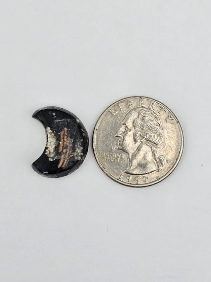Snake skin agate moon cabochon