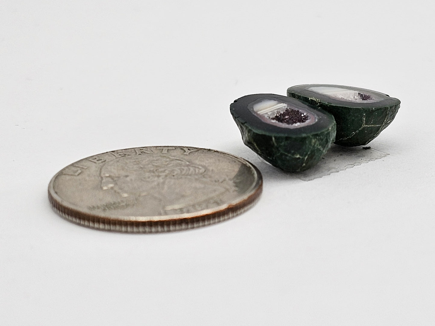 Tabasco Geode Cabochon Pair | Natural Mexican Geode