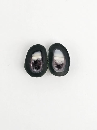 Tabasco Geode Cabochon Pair | Natural Mexican Geode