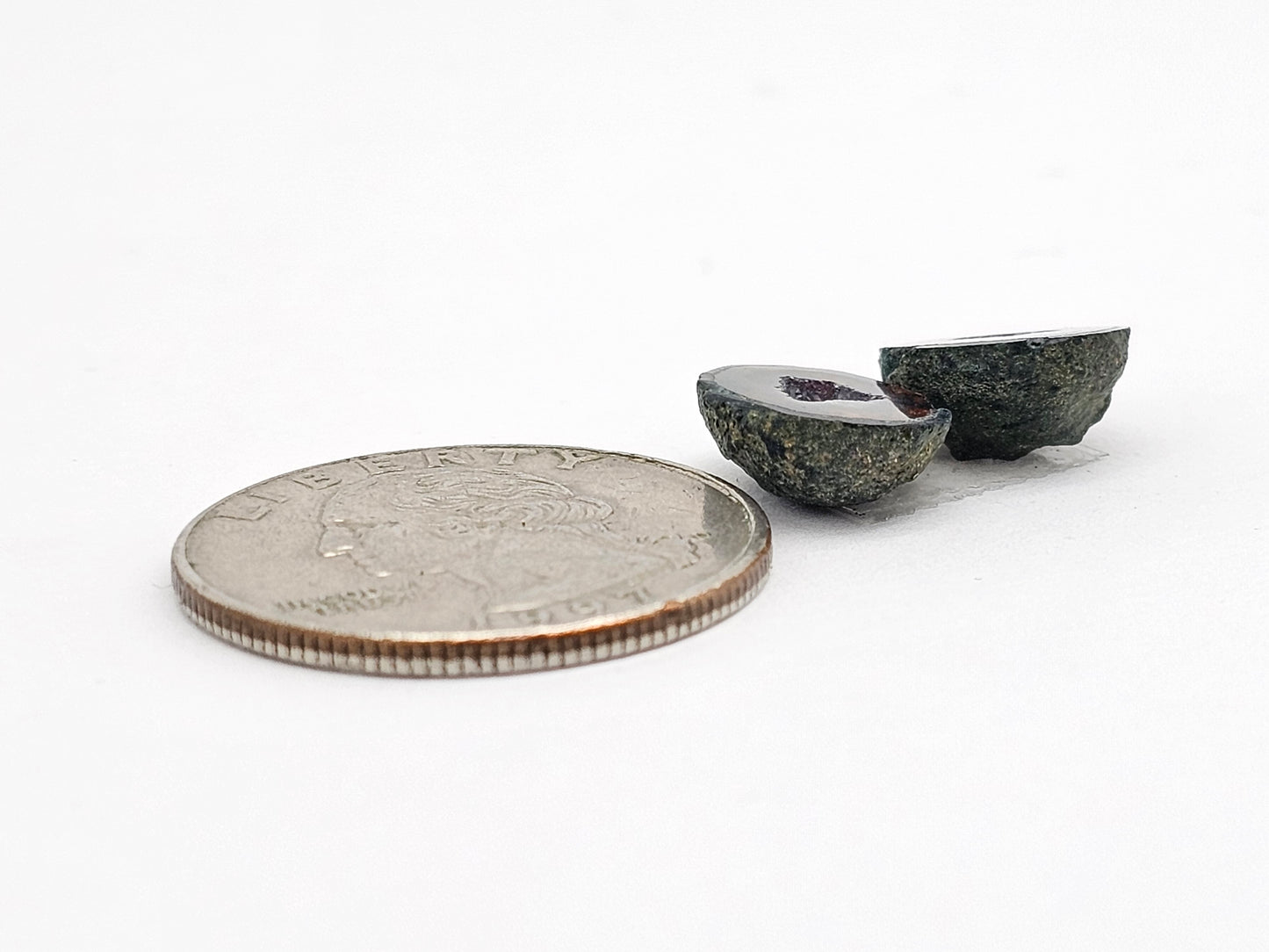 Tabasco Geode Cabochon Pair | Natural Mexican Geode