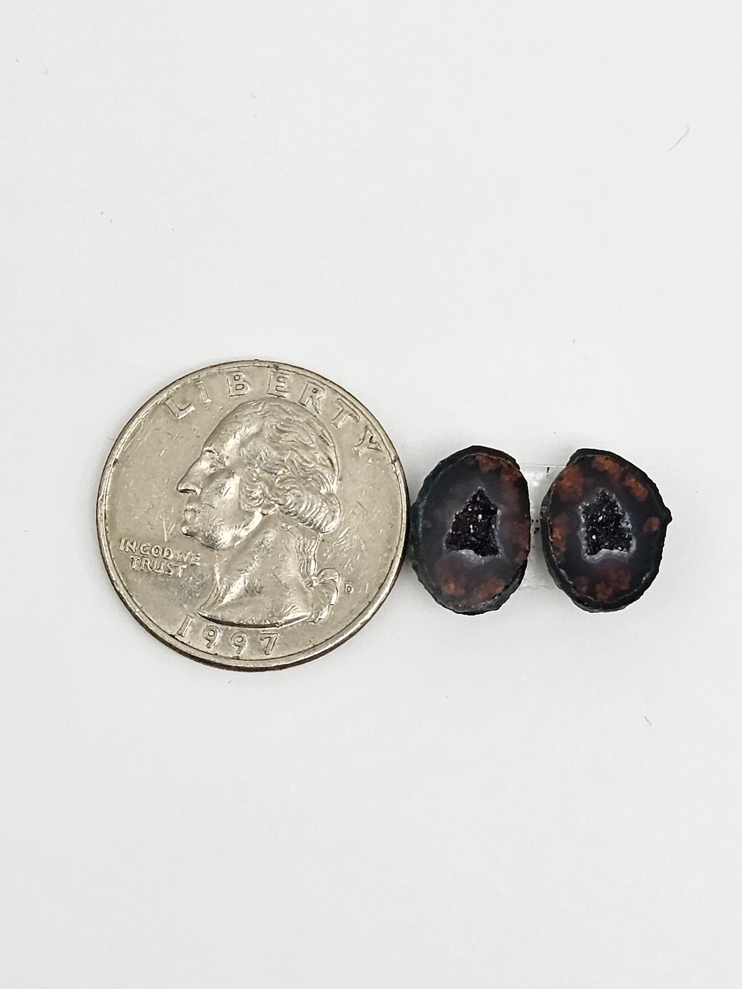 Tabasco Geode Cabochon Pair | Natural Mexican Geode