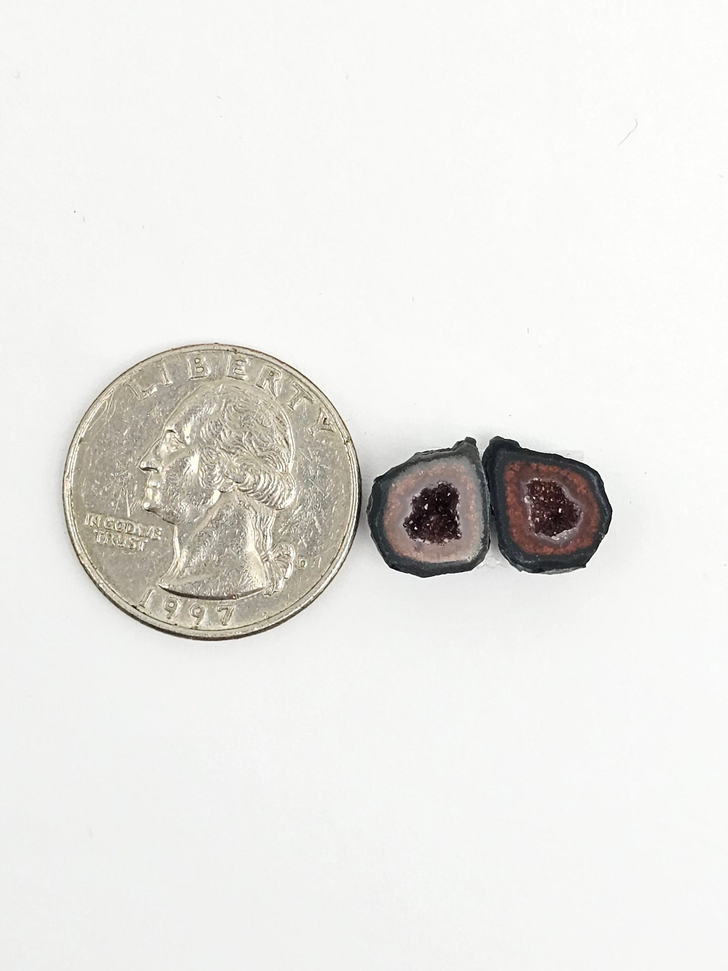 Tabasco Geode Cabochon Pair | Natural Mexican Geode