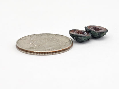 Tabasco Geode Cabochon Pair | Natural Mexican Geode