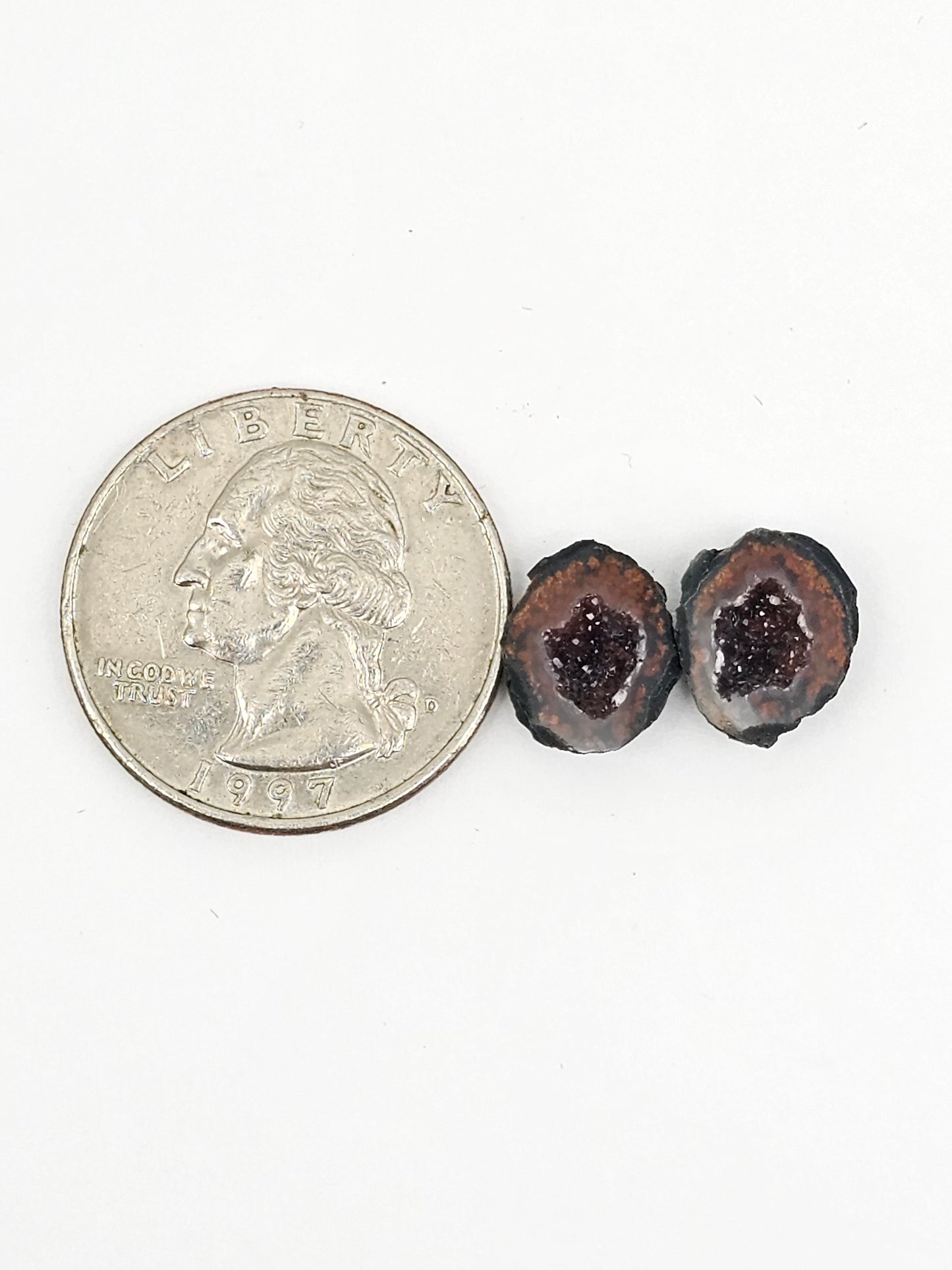 Tabasco Geode Cabochon Pair | Natural Mexican Geode