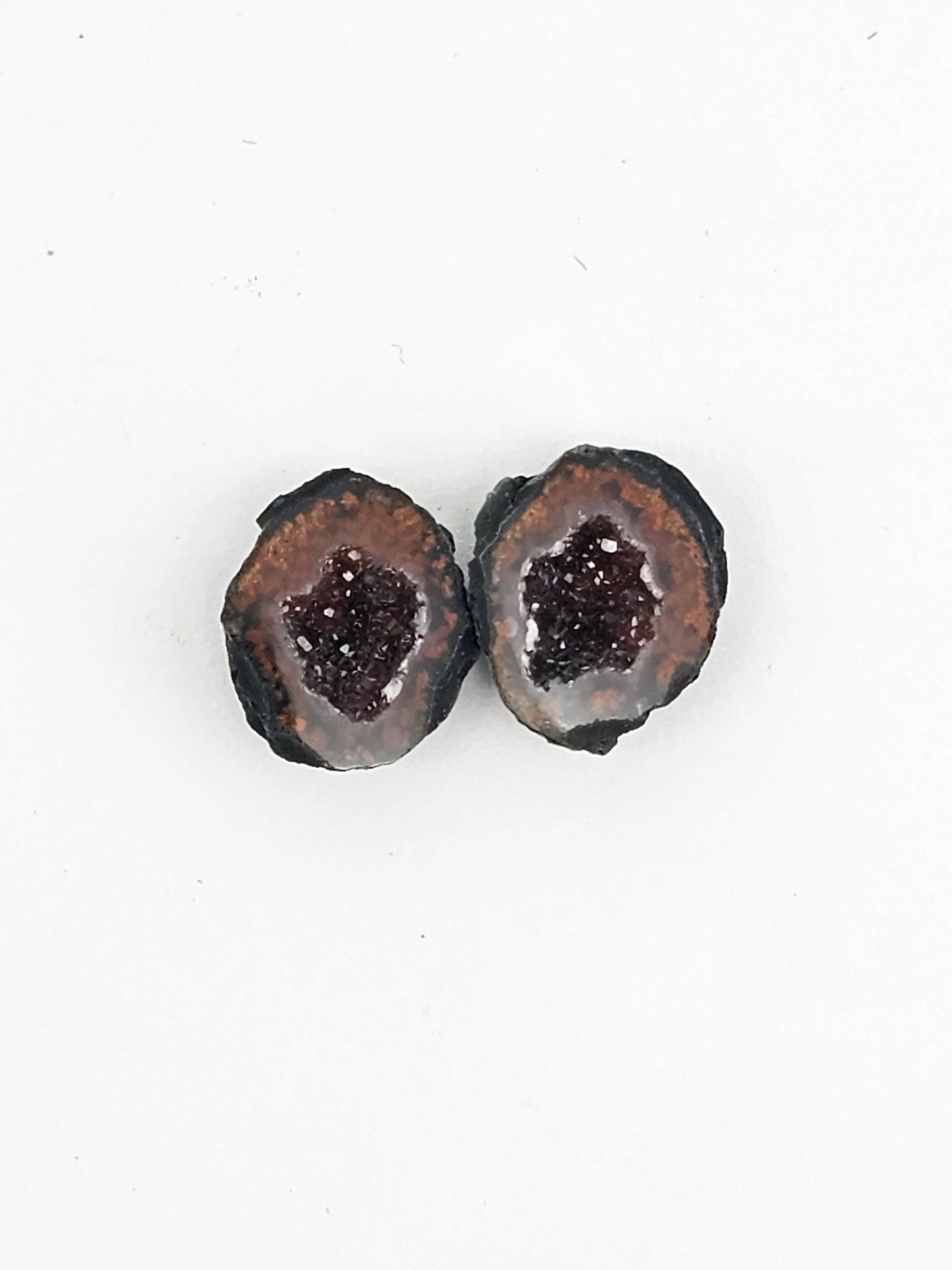 Tabasco Geode Cabochon Pair | Natural Mexican Geode
