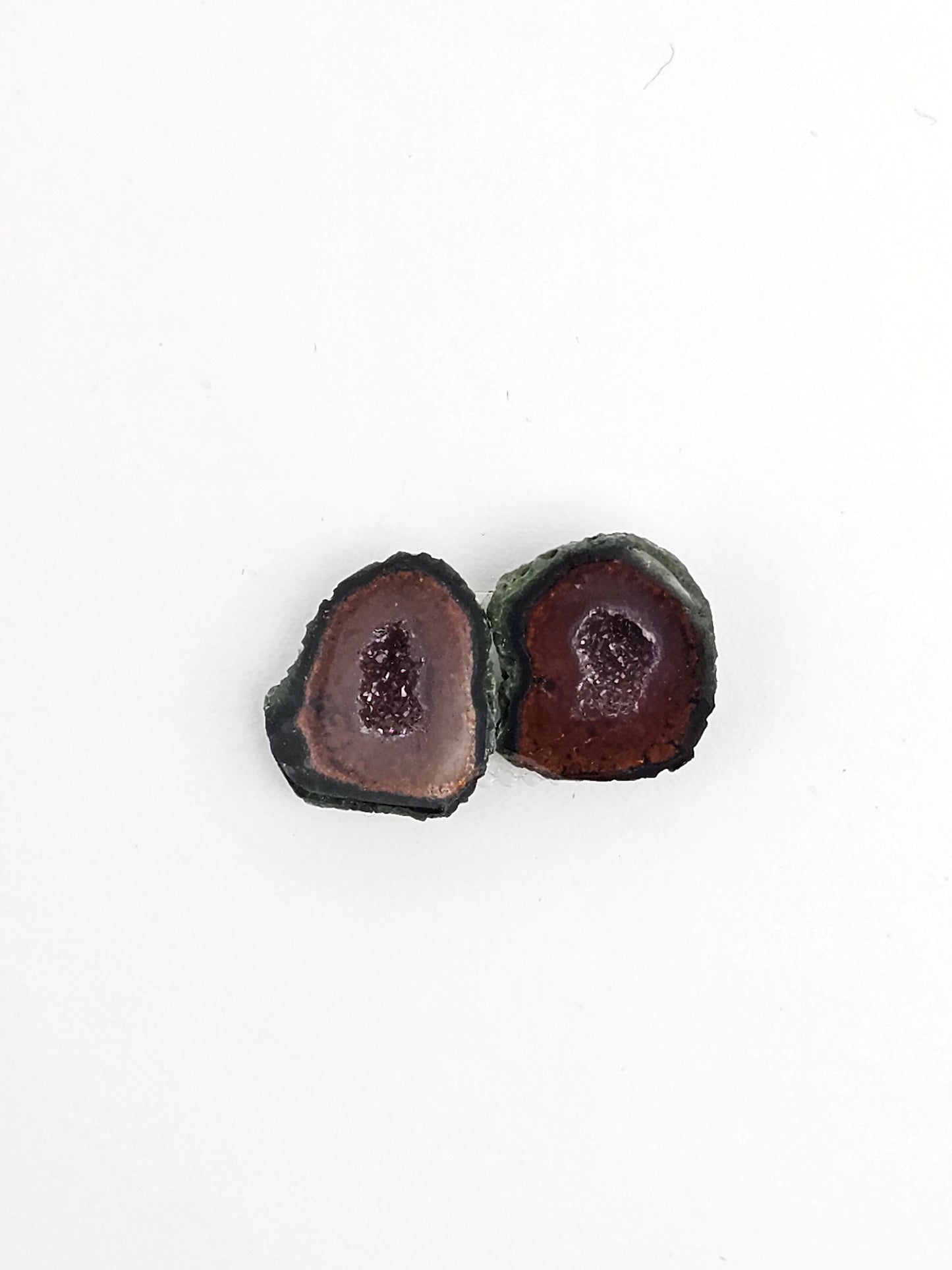 Tabasco Geode Cabochon Pair | Natural Mexican Geode