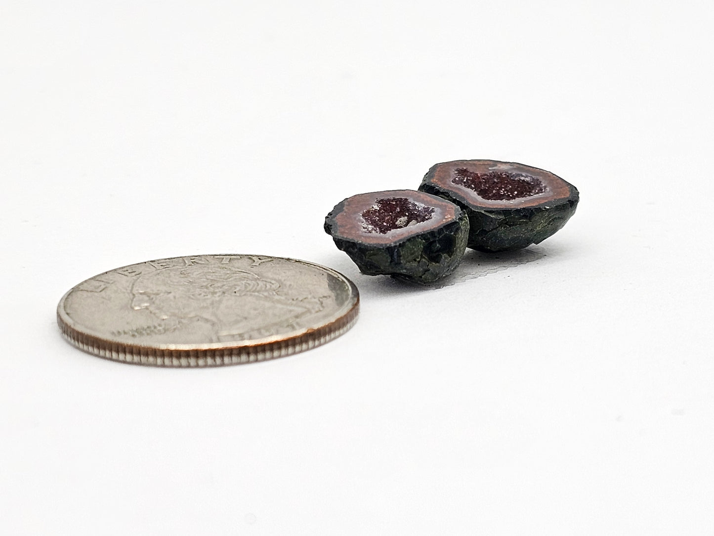 Tabasco Geode Cabochon Pair | Natural Mexican Geode