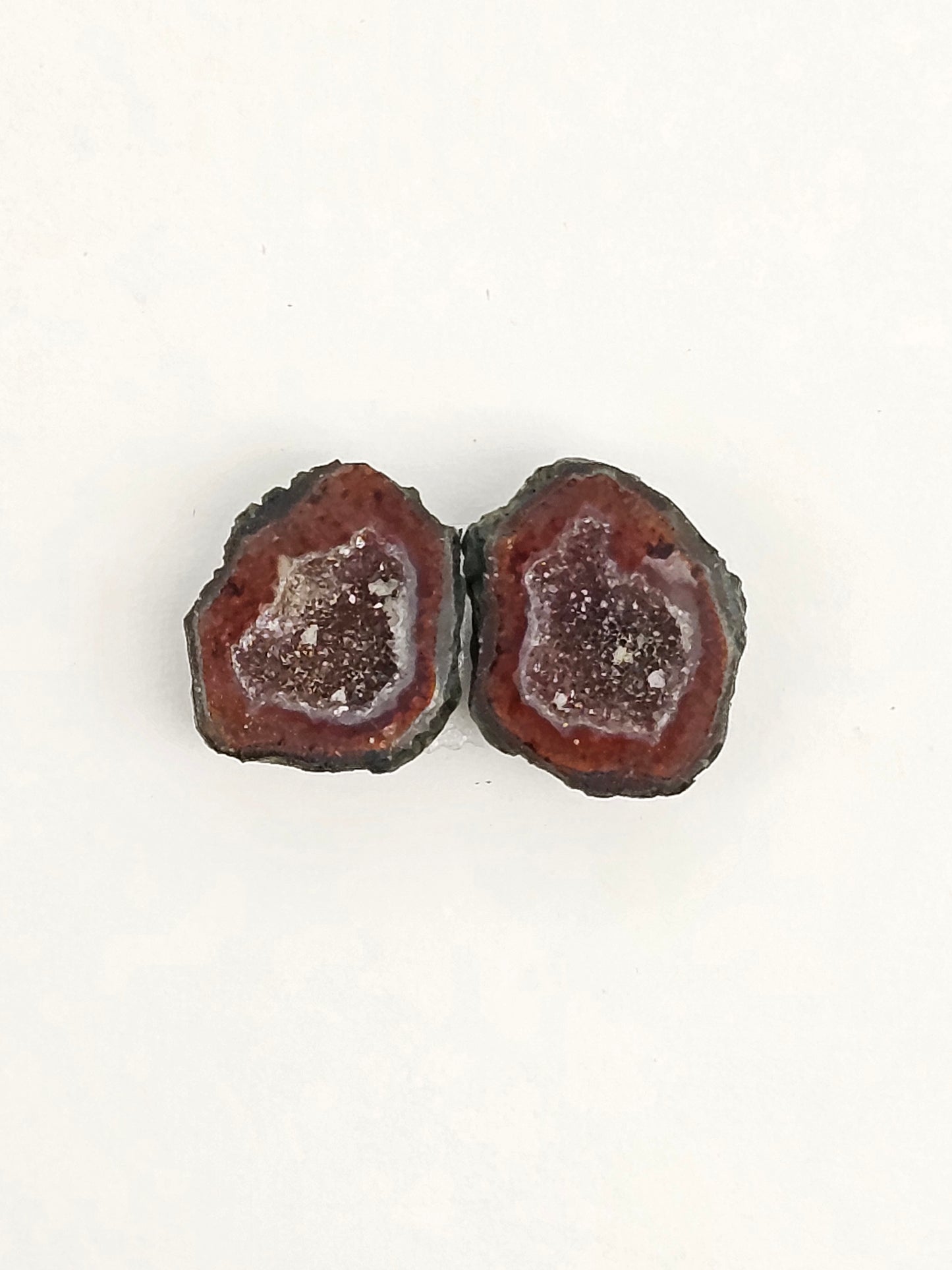 Tabasco Geode Cabochon Pair | Natural Mexican Geode