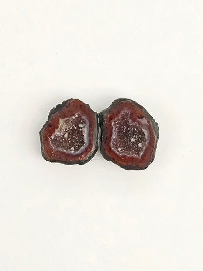 Tabasco Geode Cabochon Pair | Natural Mexican Geode