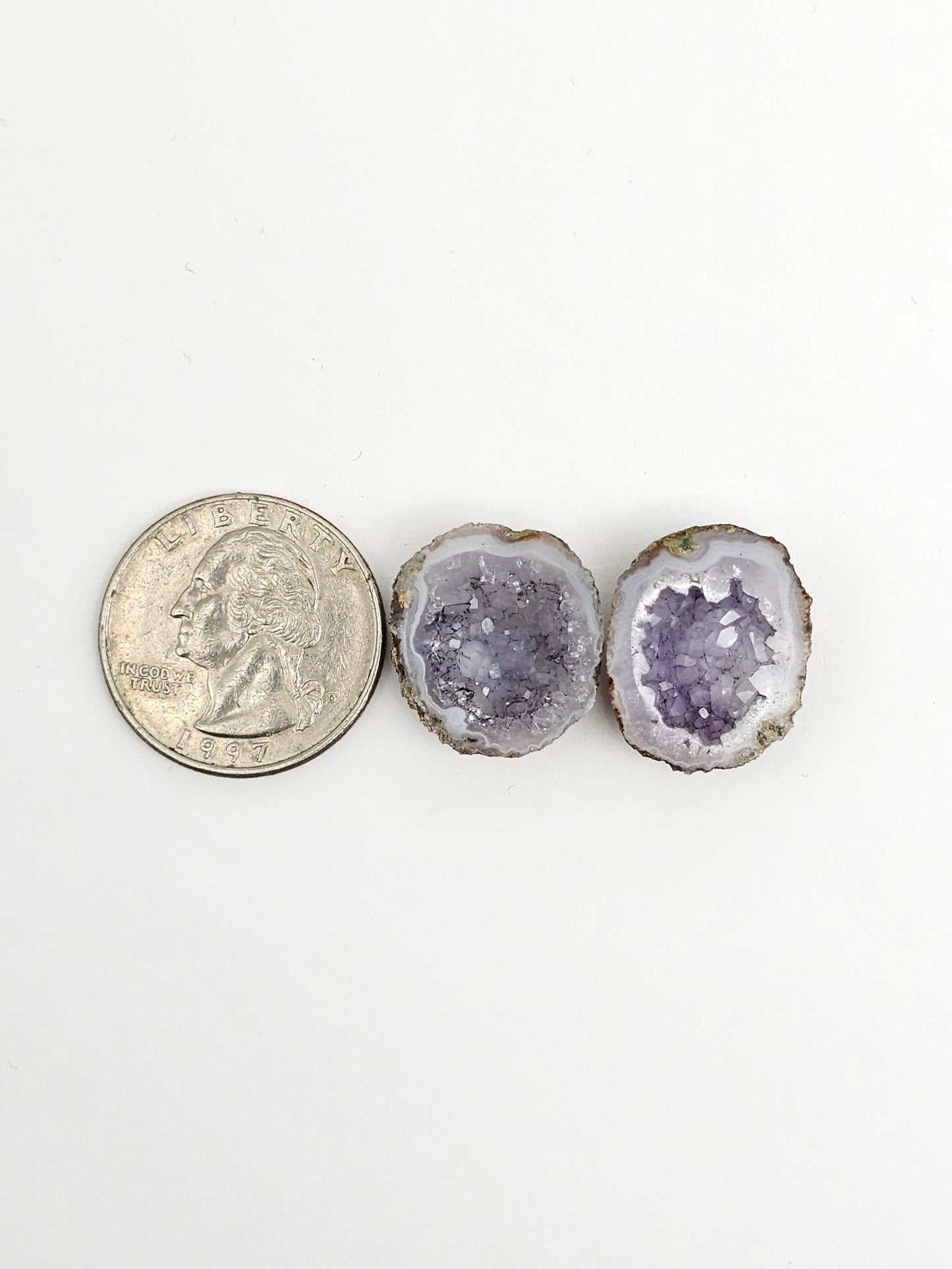 Tabasco Geode Cabochon Pair | Natural Mexican Geode
