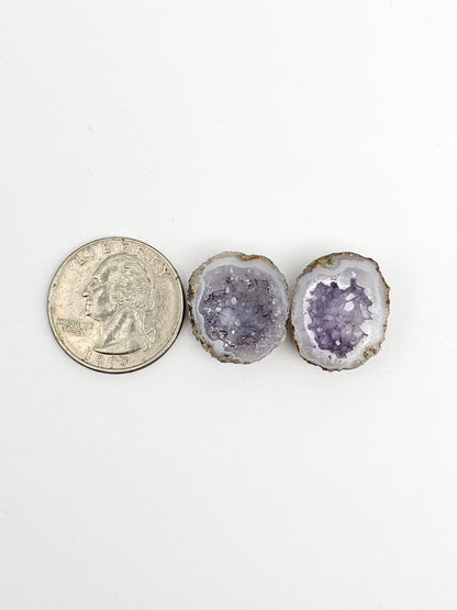 Tabasco Geode Cabochon Pair | Natural Mexican Geode