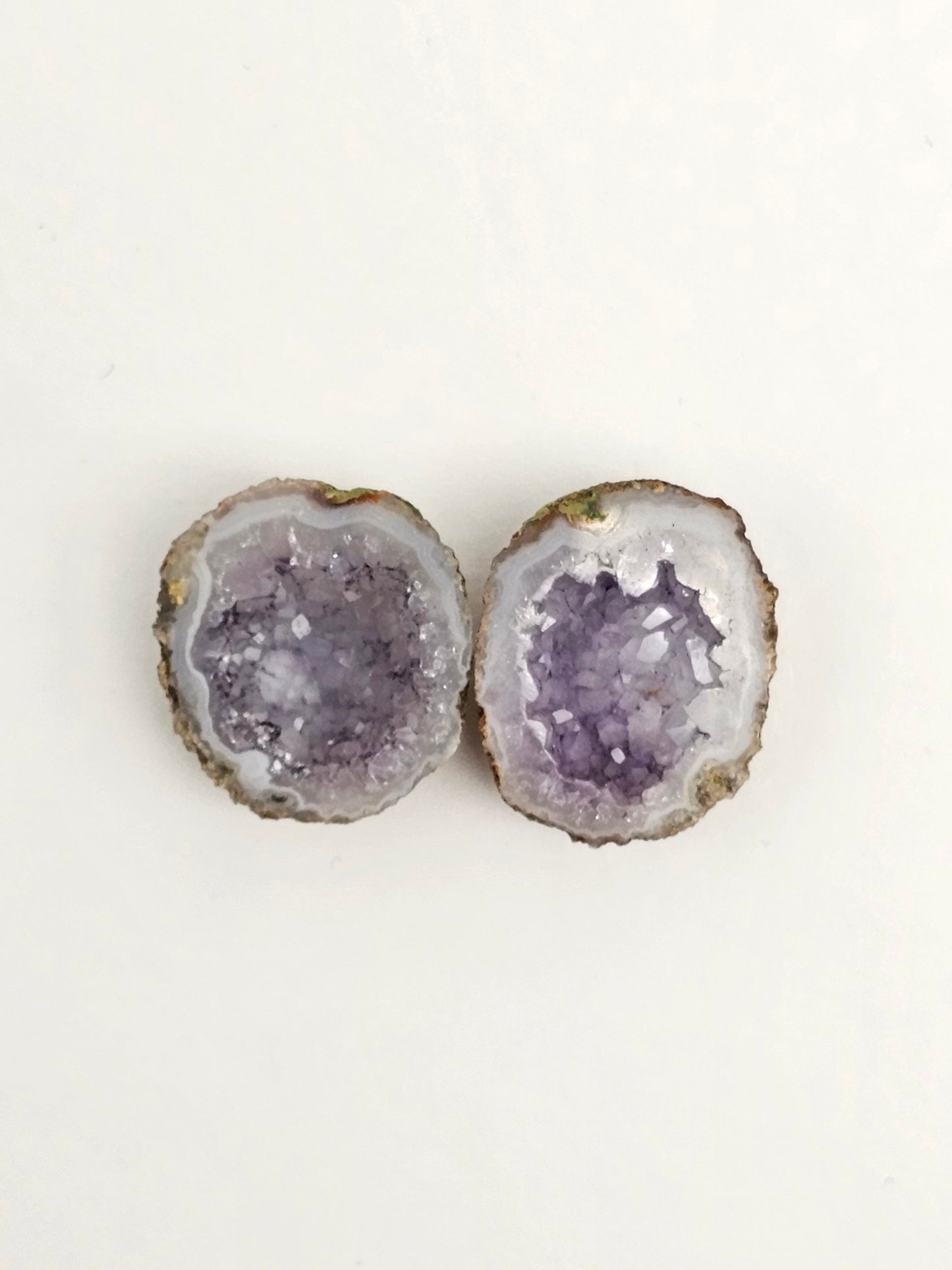 Tabasco Geode Cabochon Pair | Natural Mexican Geode