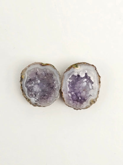 Tabasco Geode Cabochon Pair | Natural Mexican Geode
