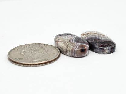 Mexican Crazy Lace Agate Pair Cabochons