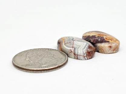 Mexican Crazy Lace Agate Pair Cabochons
