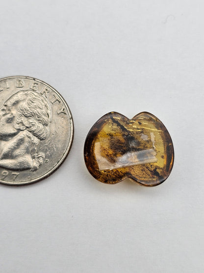 Amber authentic cabochon large