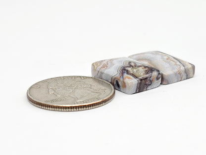 Mexican Crazy Lace Agate Pair Cabochons