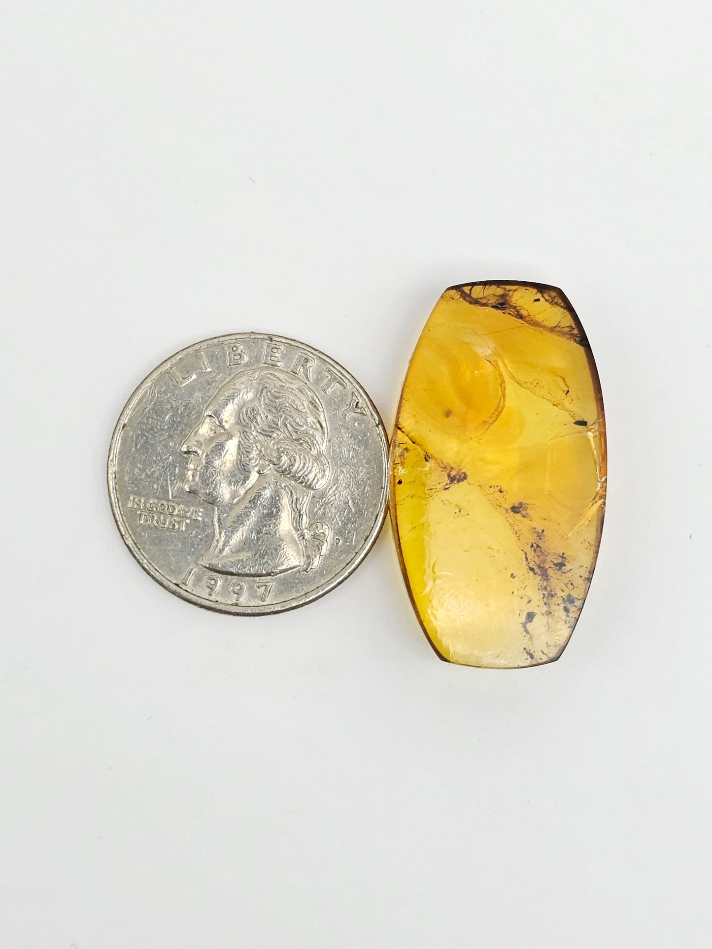 Amber cabochon | Artisan Cut Gemstone