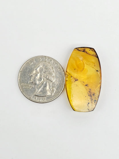 Amber cabochon | Artisan Cut Gemstone
