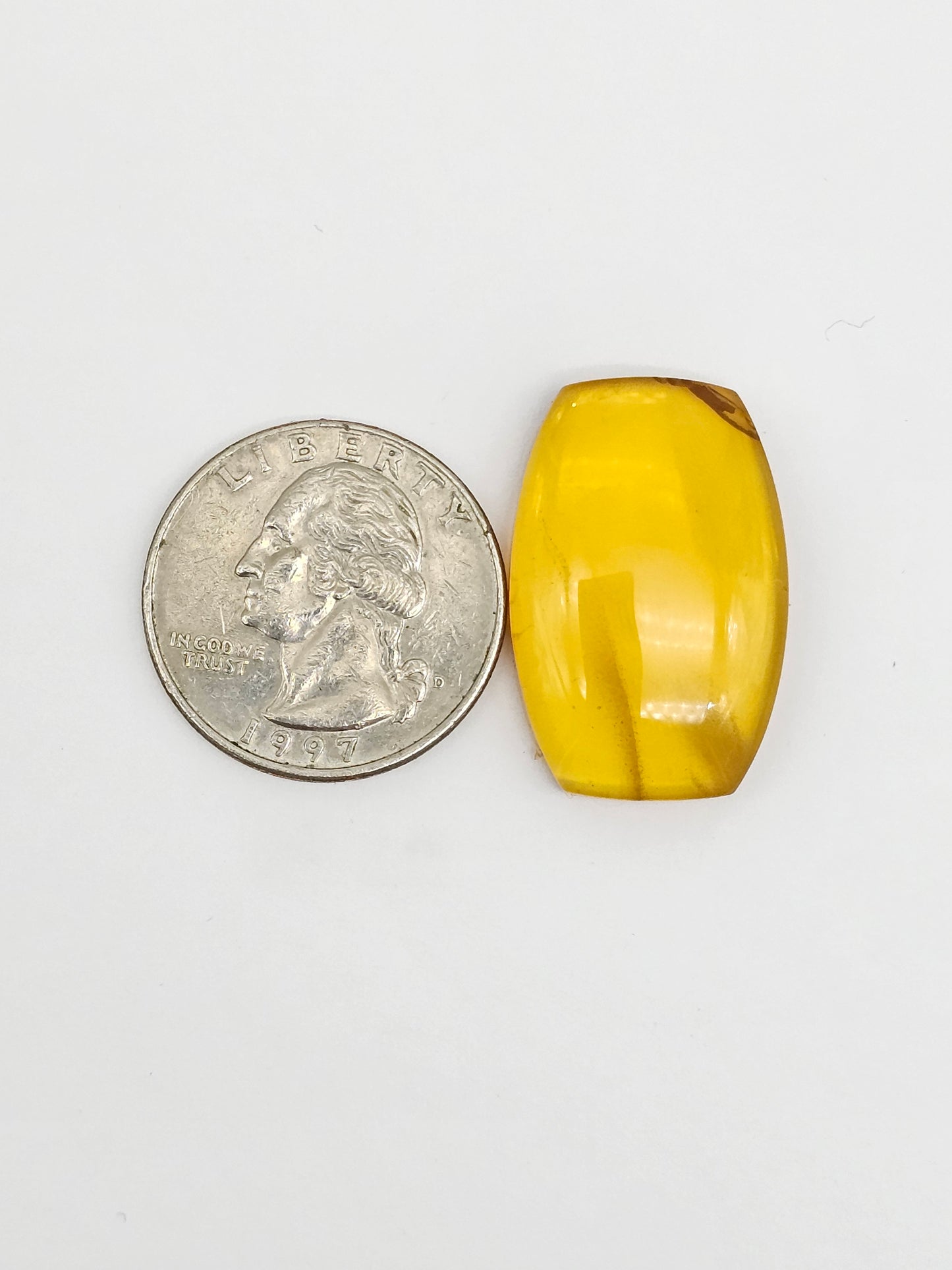 Amber cabochon | Artisan Cut Gemstone