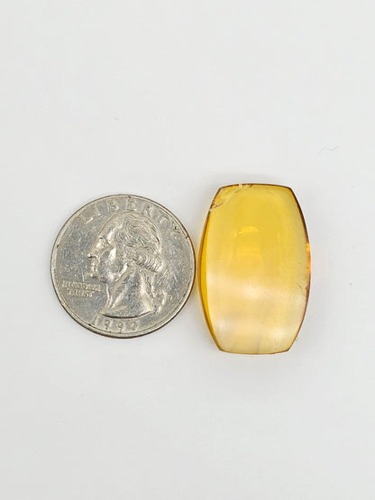 Amber cabochon | Artisan Cut Gemstone