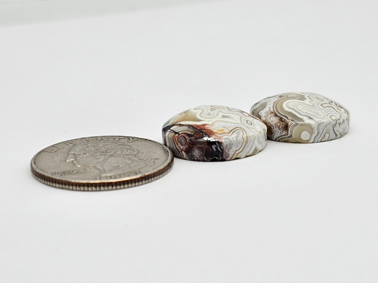 Mexican Crazy Lace Agate Pair Cabochons