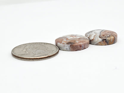 Mexican Crazy Lace Agate Pair Cabochons