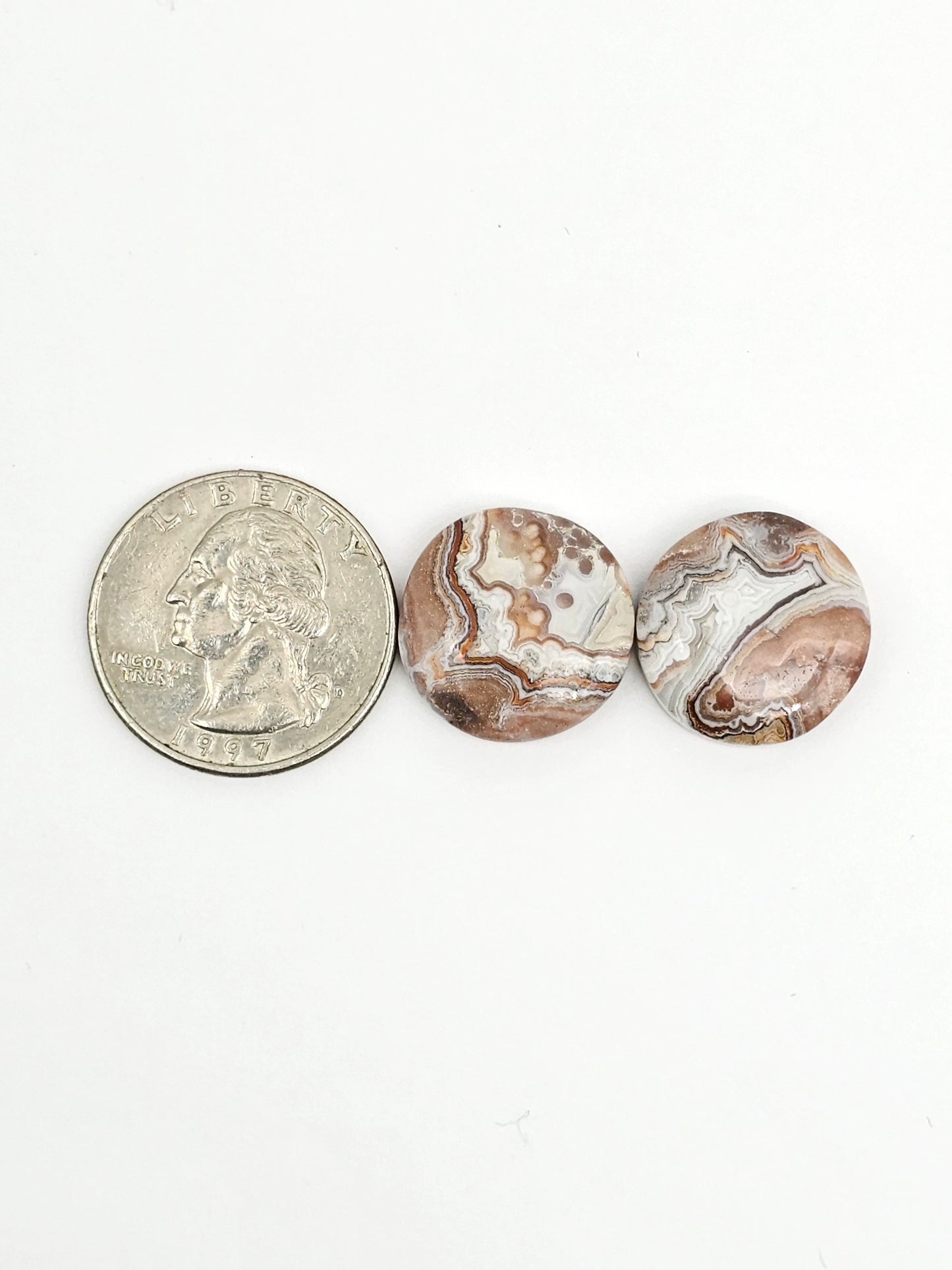 Mexican Crazy Lace Agate Pair Cabochons