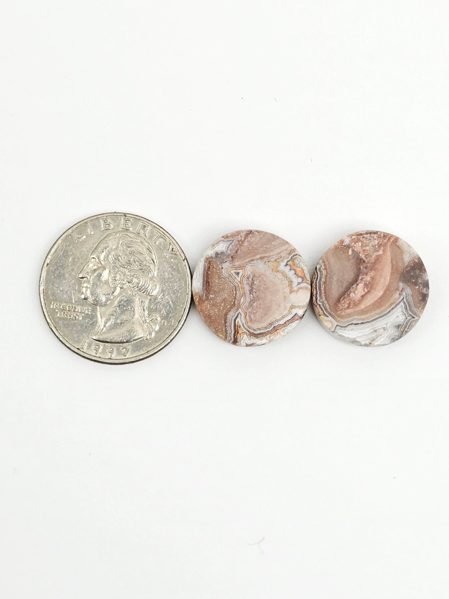 Mexican Crazy Lace Agate Pair Cabochons