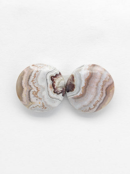 Mexican Crazy Lace Agate Pair Cabochons