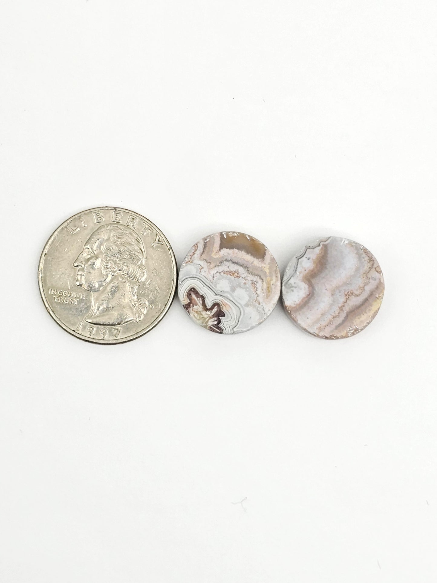 Mexican Crazy Lace Agate Pair Cabochons