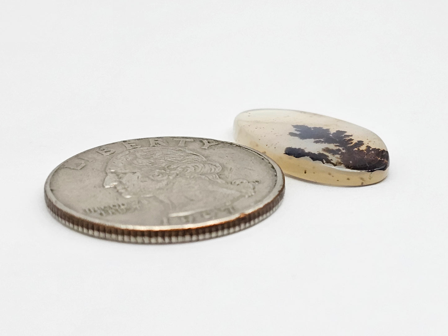 Scenic Dendritic Agate Cabochon – Natural Landscape Stone