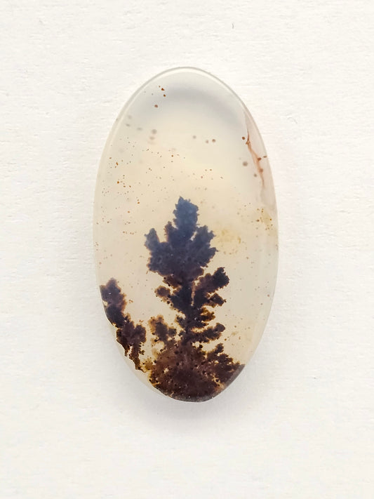 Scenic Dendritic Agate Cabochon – Natural Landscape Stone