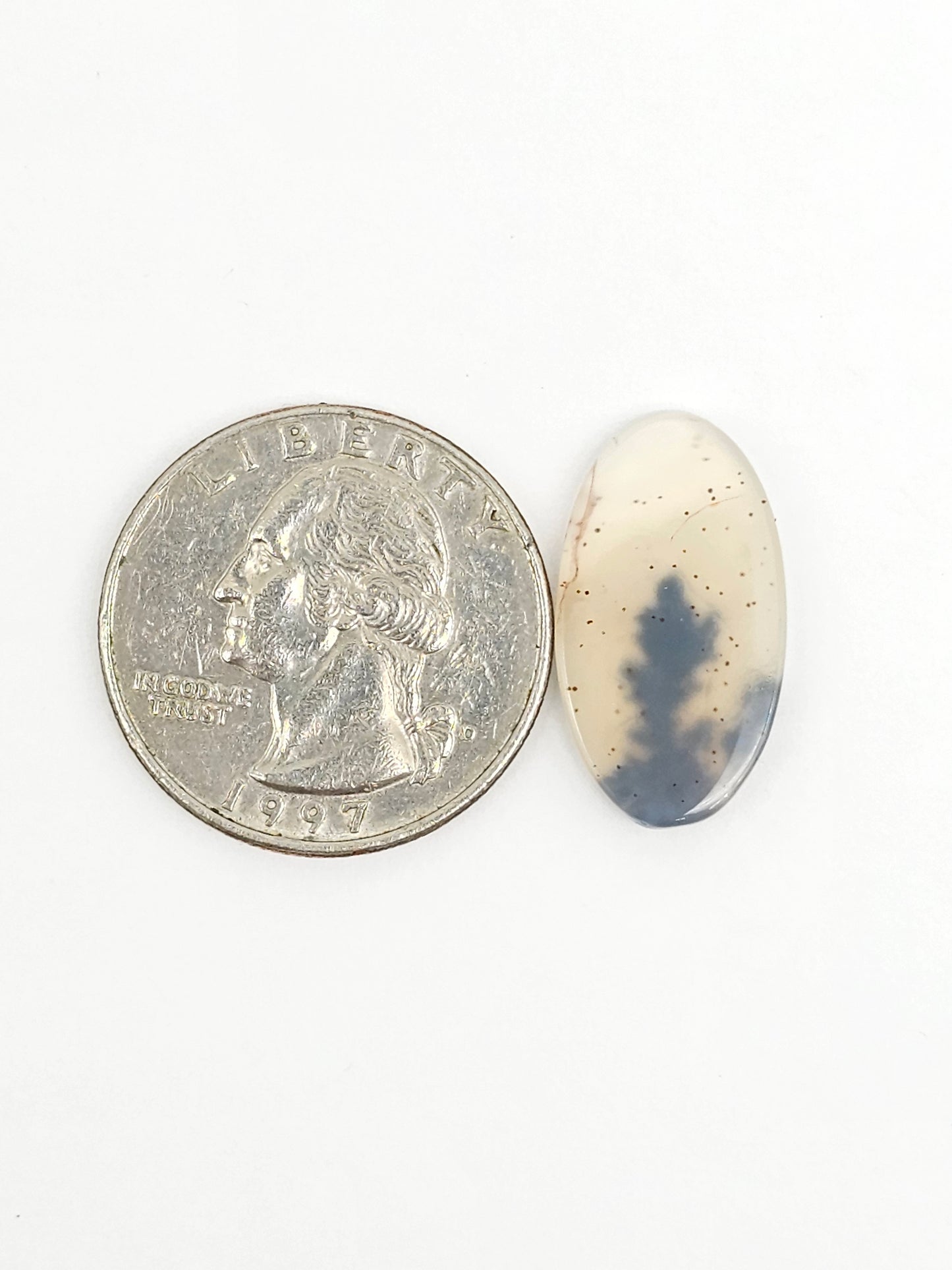 Scenic Dendritic Agate Cabochon – Natural Landscape Stone