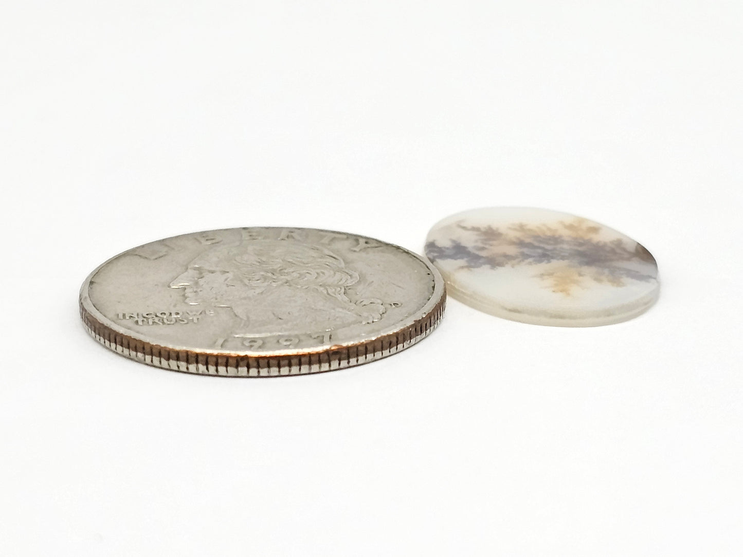Scenic Dendritic Agate Cabochon – Natural Landscape Stone