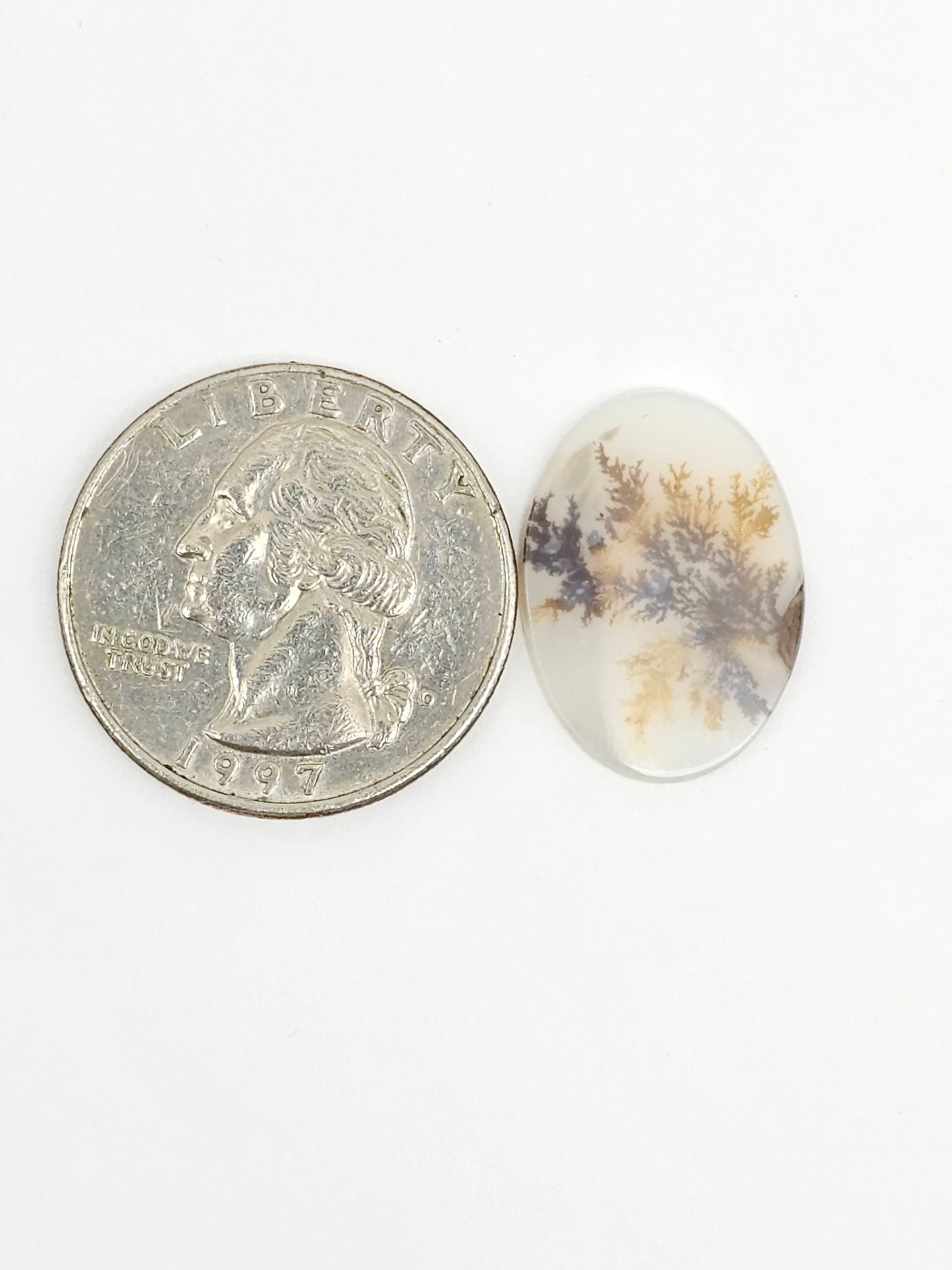 Scenic Dendritic Agate Cabochon – Natural Landscape Stone
