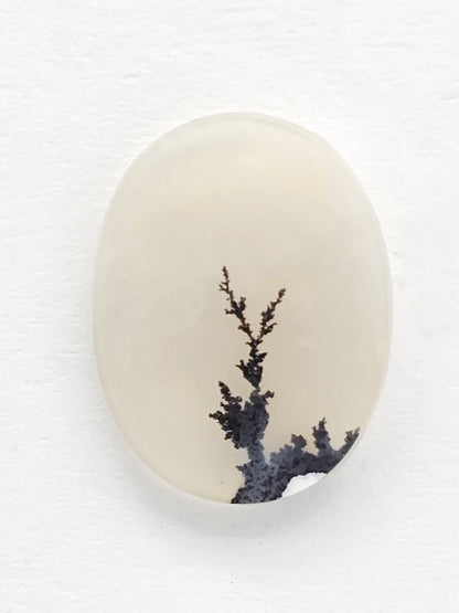 Scenic Dendritic Agate Cabochon – Natural Landscape Stone