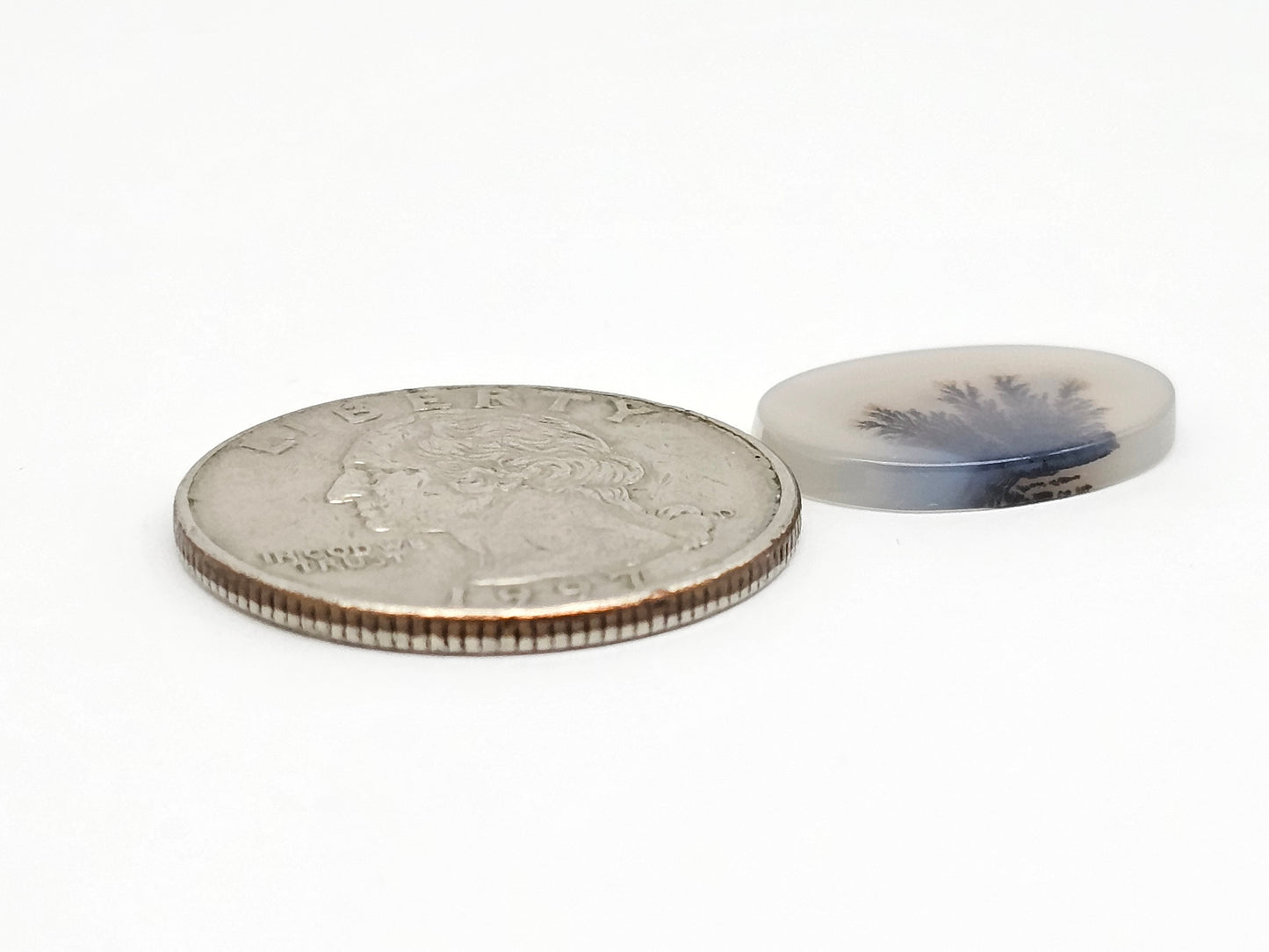 Scenic Dendritic Agate Cabochon – Natural Landscape Stone