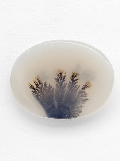 Scenic Dendritic Agate Cabochon – Natural Landscape Stone