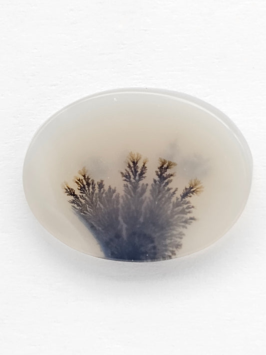 Scenic Dendritic Agate Cabochon – Natural Landscape Stone