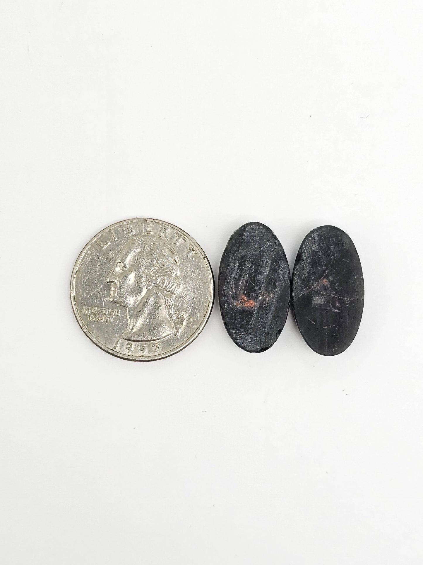 Velvet obsidian Cabochon Pair | Natural Mexican Obsidian for Silversmiths
