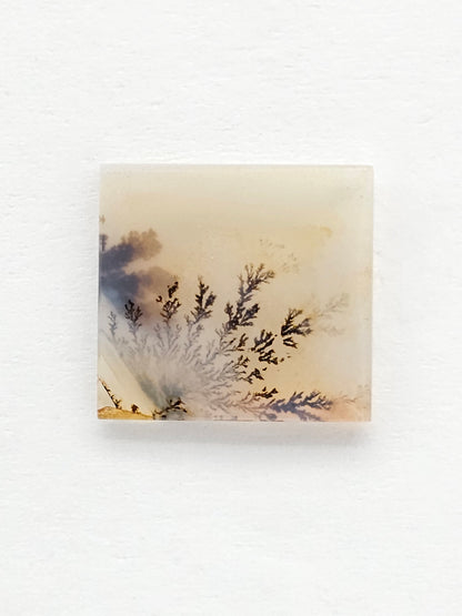 Scenic Dendritic Agate Cabochon – Natural Landscape Stone