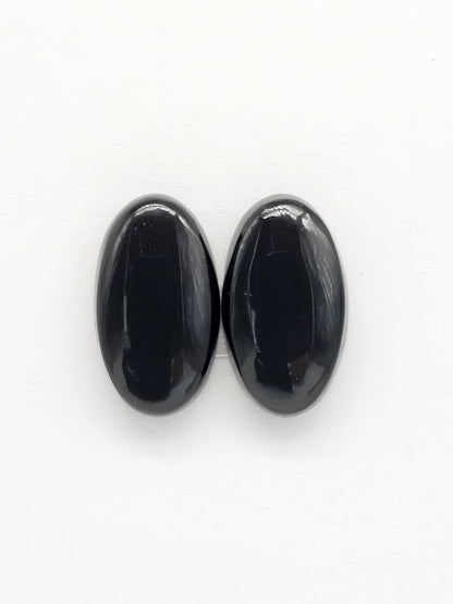 Rainbow obsidian Cabochon Pair | Natural Mexican Obsidian for Silversmiths