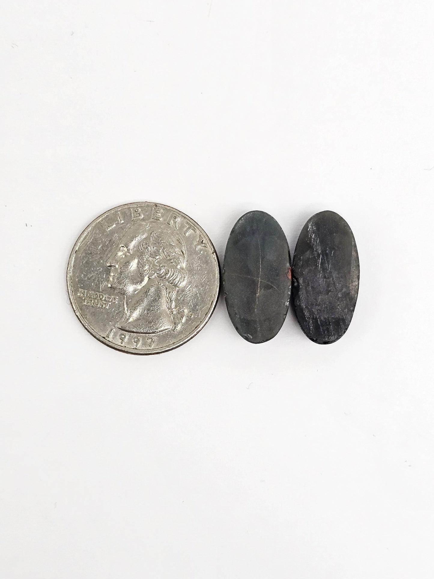 Velvet obsidian Cabochon Pair | Natural Mexican Obsidian for Silversmiths