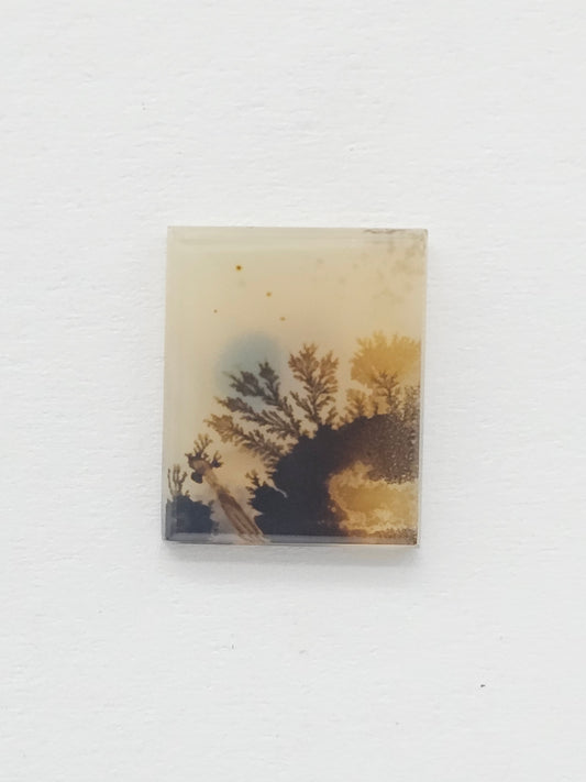 Scenic Dendritic Agate Cabochon – Natural Landscape Stone