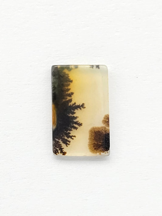 Scenic Dendritic Agate Cabochon – Natural Landscape Stone