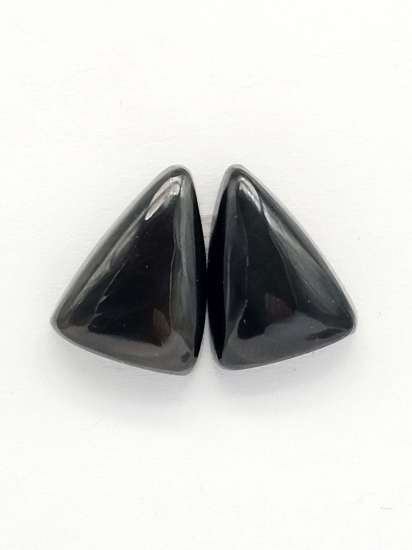 Velvet obsidian Cabochon Pair | Natural Mexican Obsidian for Silversmiths