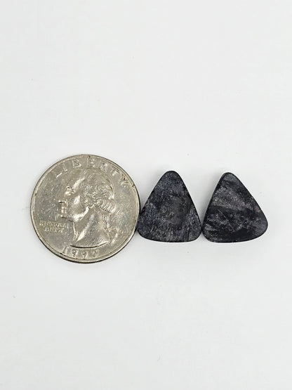 Velvet obsidian Cabochon Pair | Natural Mexican Obsidian for Silversmiths