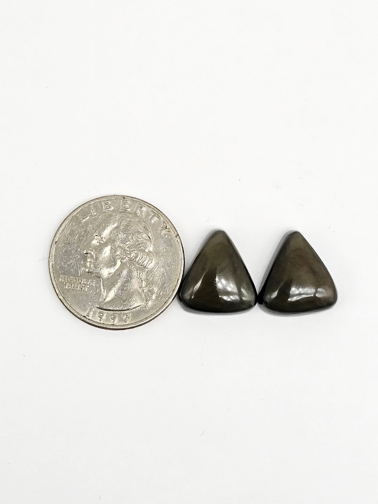 Velvet obsidian Cabochon Pair | Natural Mexican Obsidian for Silversmiths