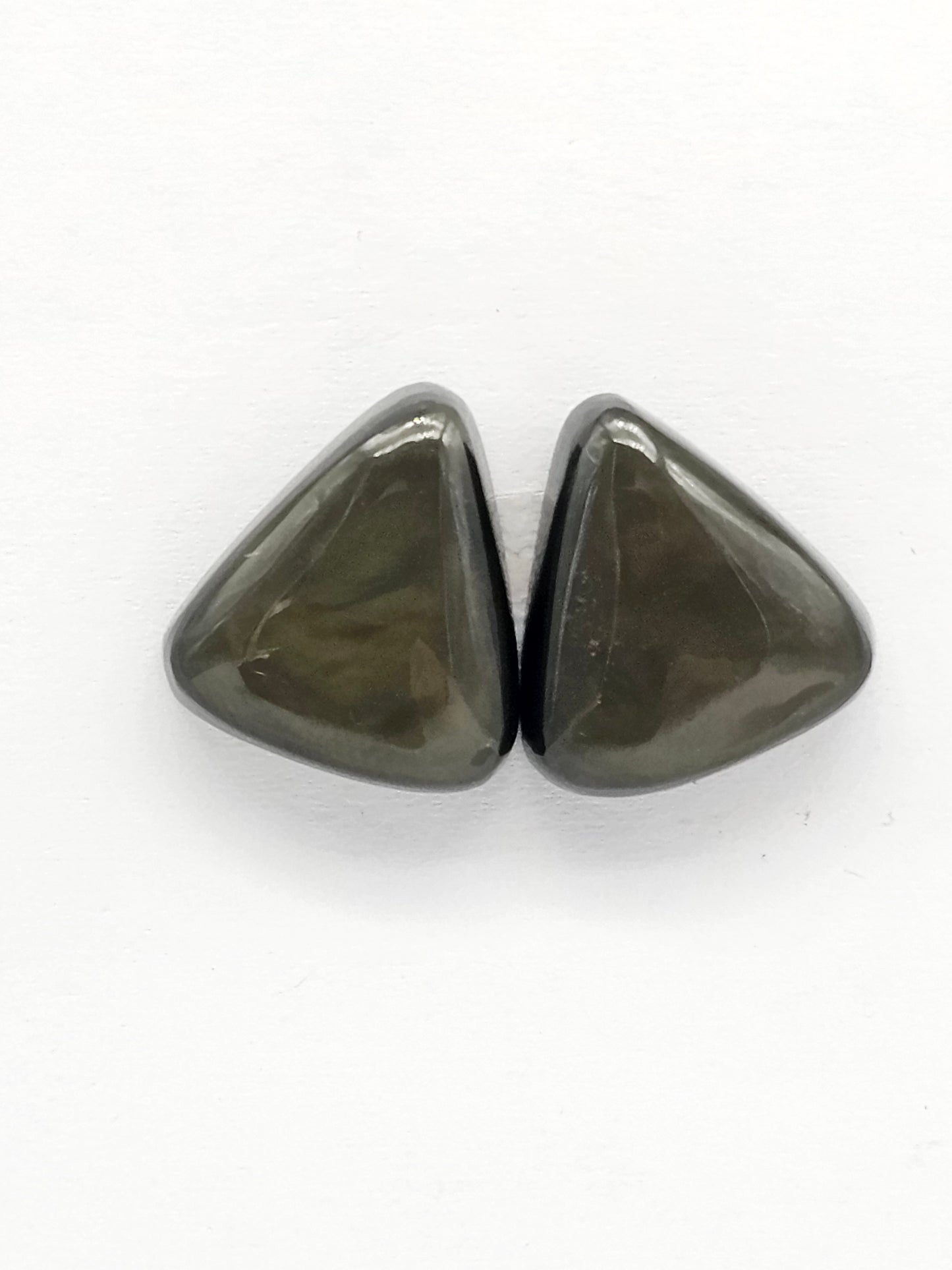 Velvet obsidian Cabochon Pair | Natural Mexican Obsidian for Silversmiths